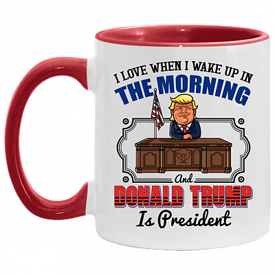 Accent MUG Template (Official), White/Red, 11 oz. Accent Mug