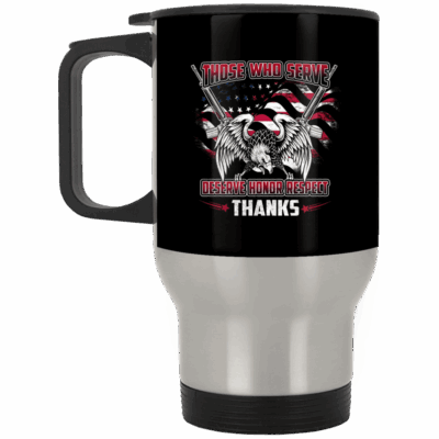 14 oz. Silver Travel Mug