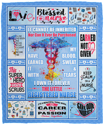 Nurse It Cannot Be Inherited nor Can It Ever Be Purchased Fleece Blanket - Sherpa Blanket