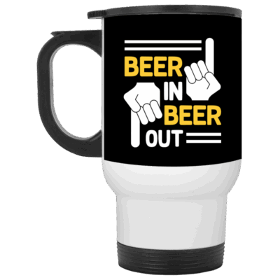 14 oz. White Travel Mug