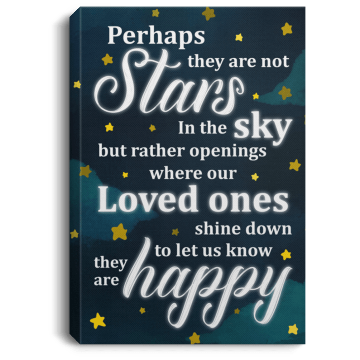 Perhaps They Are Not Stars In The Sky Gallery Wrapped Framed Canvas Prints - Home Decor Wall Art, White, 0.75'' Framed Canvas