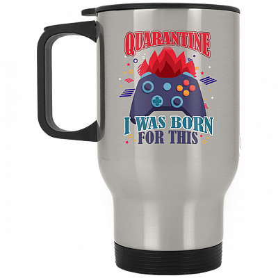 14 oz. Silver Travel Mug