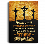 Way-Maker Miracle Worker Promise Keeper God Framed Canvas - Unframed Poster