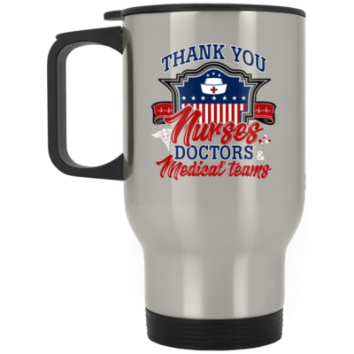 14 oz. Silver Travel Mug