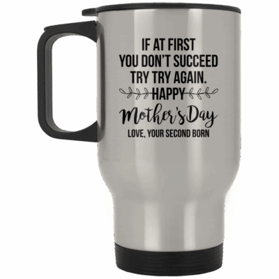14 oz. Silver Travel Mug
