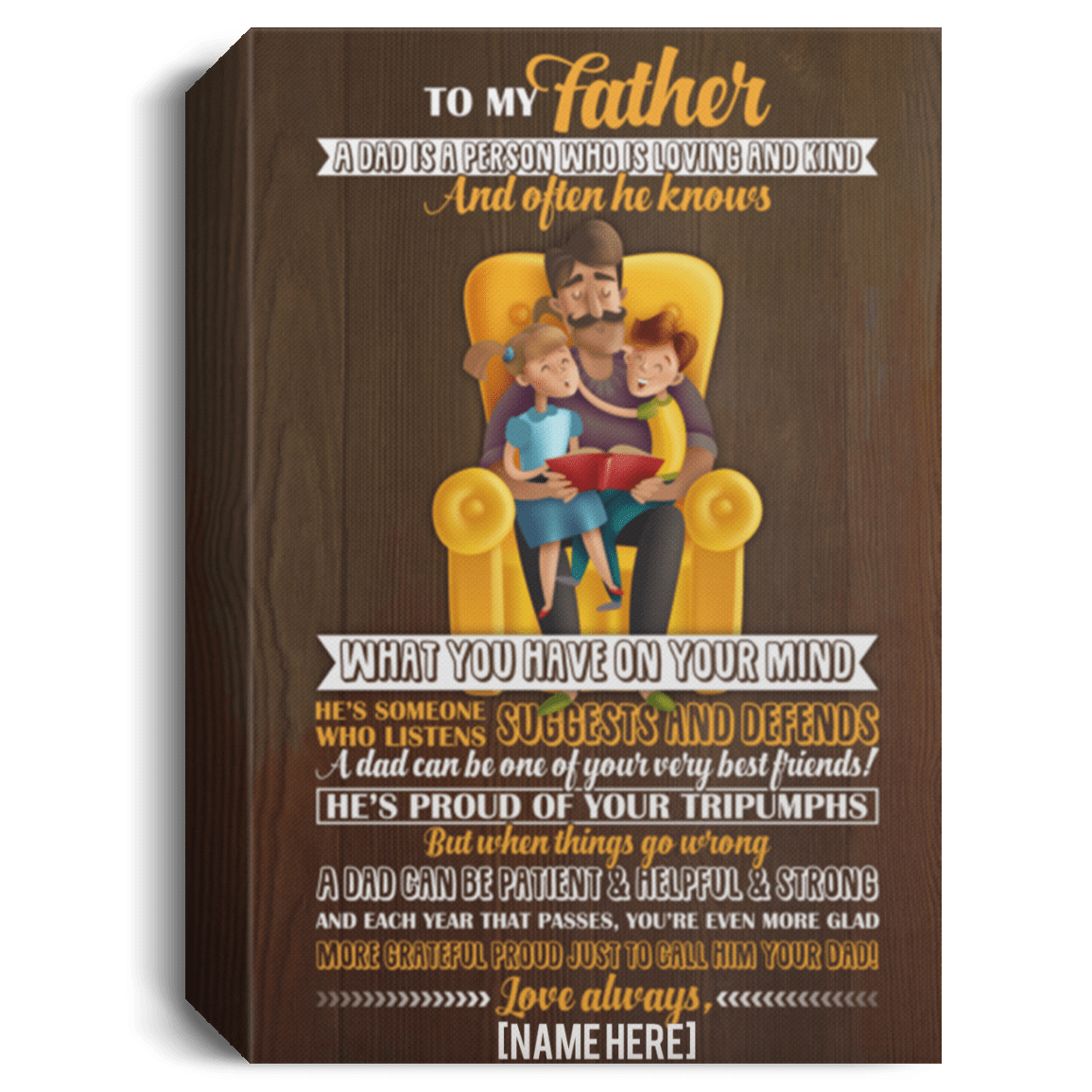 personalized canvas for father's day