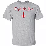 Finit HIC Deo God Ends Here Nun T-Shirt - The Upside Down Cross, Sport Grey, Unisex T-Shirt Finit HIC Deo God Ends Here Nun T-Shirt - The Upside Down Cross, Sport Grey, Unisex T-Shirt