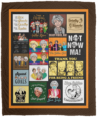 All About Golden Girl Stay Golden Fleece Blanket - Thank You For Being A Firend Premium Sherpa Blanket, White, Cozy Plush Fleece Blanket - 50x60
