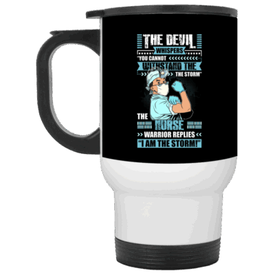 14 oz. White Travel Mug