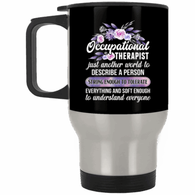14 oz. Silver Travel Mug