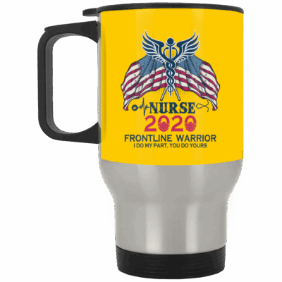 14 oz. Silver Travel Mug