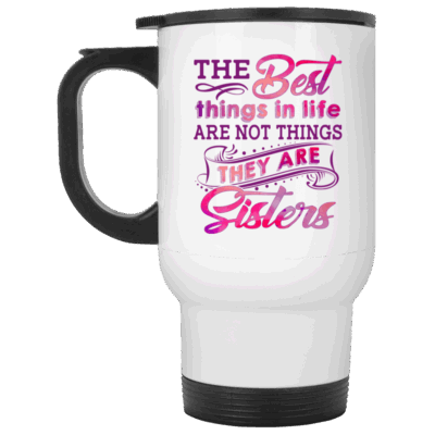 14 oz. White Travel Mug