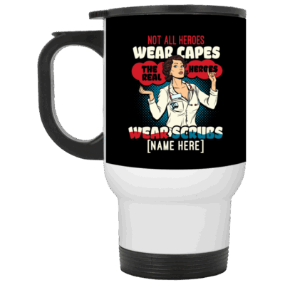 14 oz. White Travel Mug