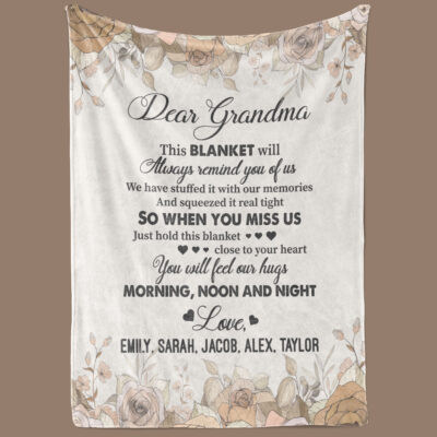 Alternative view of Customized Dear Grandma This Blanket Will Always Remind You Of Us We Have Stuffed It With Our Memories Fleece Blanket