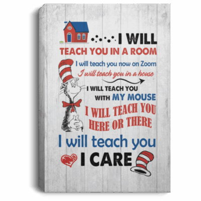 I Will Teach You Here Or There Meme Framed Canvas Unframed Poster - Funny Teaching Saying Quote Decor Wall Art