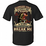February Girl I'm A Warrior Of Christ A Woman Of Faith My Scars Tell A Story Print On Back T-Shirt, Black, Unisex T-Shirt