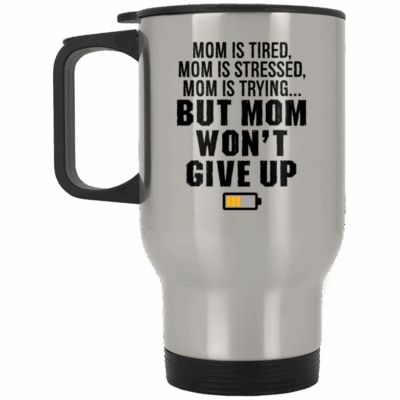 14 oz. Silver Travel Mug