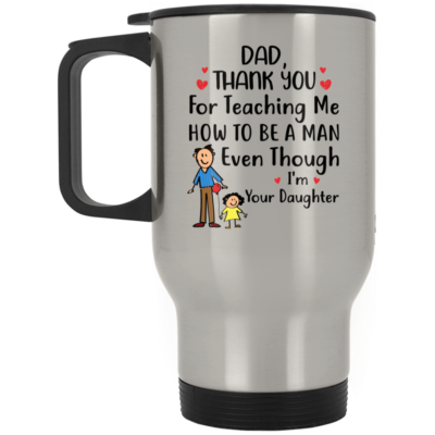 14 oz. Silver Travel Mug