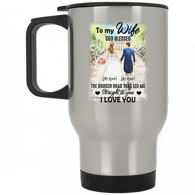 14 oz. Silver Travel Mug
