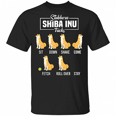 Stubborn Shiba Inu Tricks T-Shirt - Funny Shiba Dog Shirt