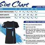 Custom Apparel Ladies T-Shirt Size Chart