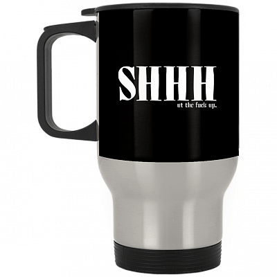 14 oz. Silver Travel Mug