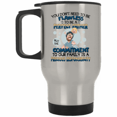 14 oz. Silver Travel Mug