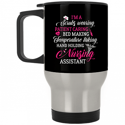 14 oz. Silver Travel Mug