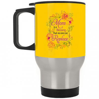 14 oz. Silver Travel Mug
