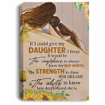 If I Could Give My Daughter Wrapped Framed Canvas Prints - Mother Daughter Gifts Home Decor Wall Art