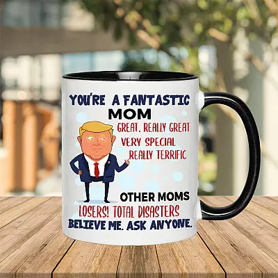 Alternative view of Personalized You're a Fantastic Mom Great Really Great Accent Mug