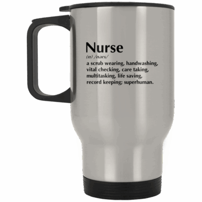 14 oz. Silver Travel Mug