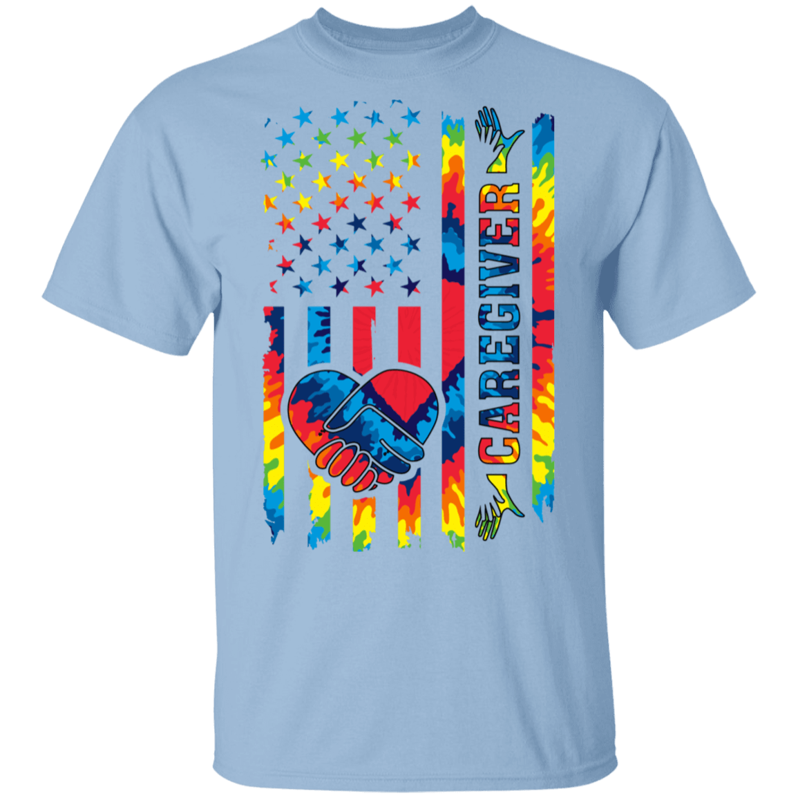 Proud Caregiver T-Shirt - Caregiver Essentials Gift Shirt, Light Blue, Unisex T-Shirt