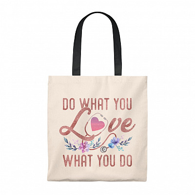 Do What You Love Floral Stethoscope Tote Bag - Nurse Shoulder Bag