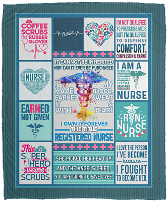 Nurse It Cannot Be Inherited nor Can It Ever Be Purchased Fleece Blanket - Sherpa Blanket