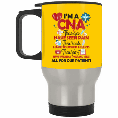 14 oz. Silver Travel Mug