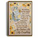 My Children Are My Everything Wrapped Framed Canvas Prints - Mother Daughter Gifts Home Decor Wall Art