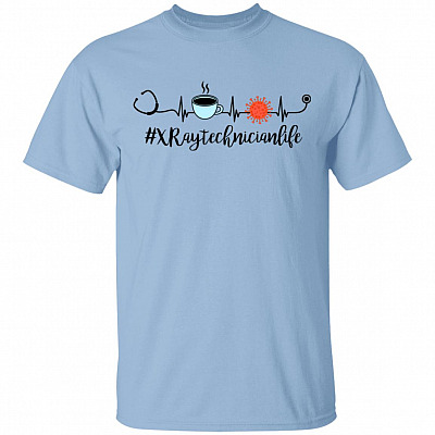 X-Ray Technician Life Coffee Heart Beat 2020 Quarantined T-Shirt