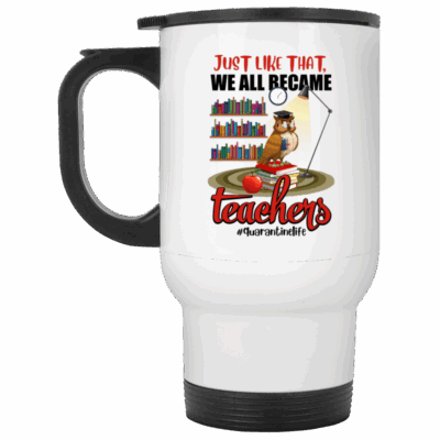 14 oz. White Travel Mug
