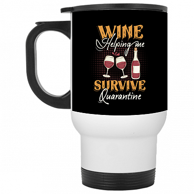 14 oz. White Travel Mug