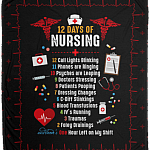 12 Days Of Nursing Fleece Blanket - Premium Sherpa Blanket - Woven Blanket