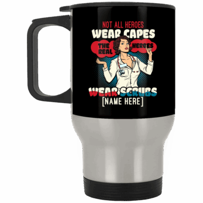14 oz. Silver Travel Mug