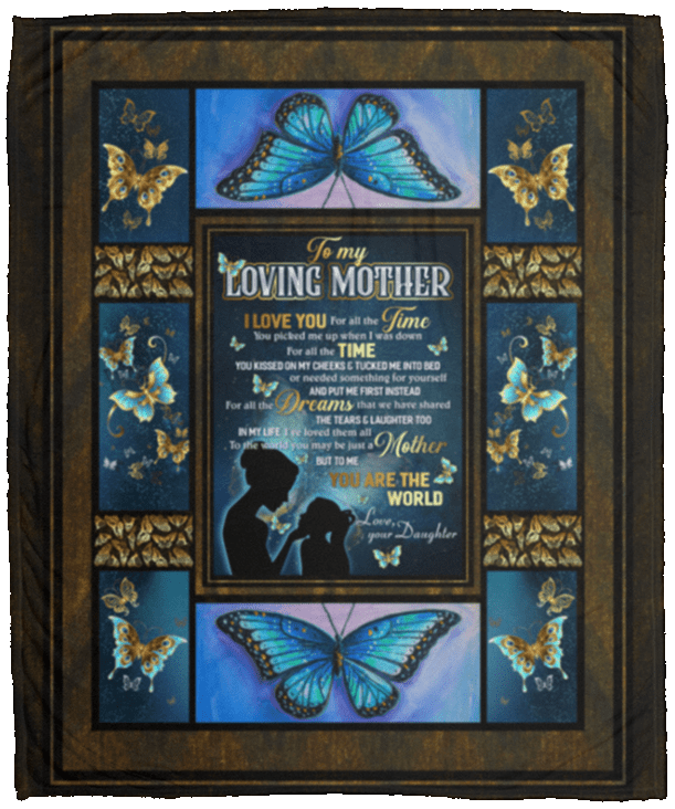 From Daughter To My Loving Mother I Love You For All The Time Fleece Blanket - Premium Sherpa Blanket, White, Cozy Plush Fleece Blanket - 50x60 From Daughter To My Loving Mother I Love You For All The Time Fleece Blanket - Premium Sherpa Blanket, White, Cozy Plush Fleece Blanket - 50x60