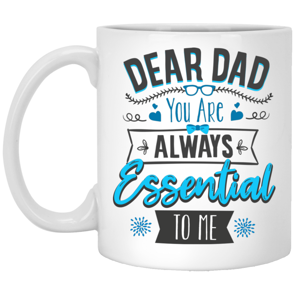 Dad Always Remember I Was Your Fastest Swimmer Champion Ceramic Coffee Mug - Beer Stein - Water Bottle, White, 11 oz. White Mug