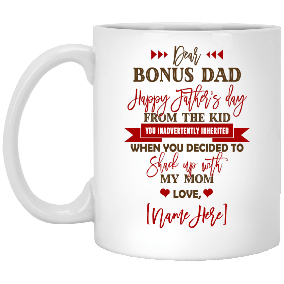 dear bonus dad mug