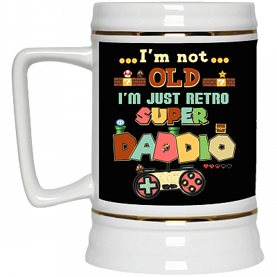 Retro Mug, Black, 22 oz. Beer Stein