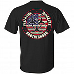 Essential Workers Brotherhood Essential Employee 2020 Print On Back - Plain Front T-shirt, Black, Unisex T-Shirt