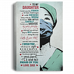 To My Daughter I Wish You the Strength to Face Challenges with Confidence Dad Framed Canvas - Unframed Poster, White, 0.75'' Framed Canvas