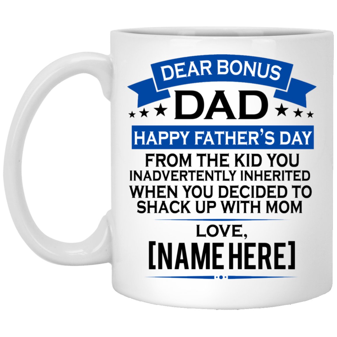 dear bonus dad mug