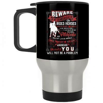 14 oz. Silver Travel Mug